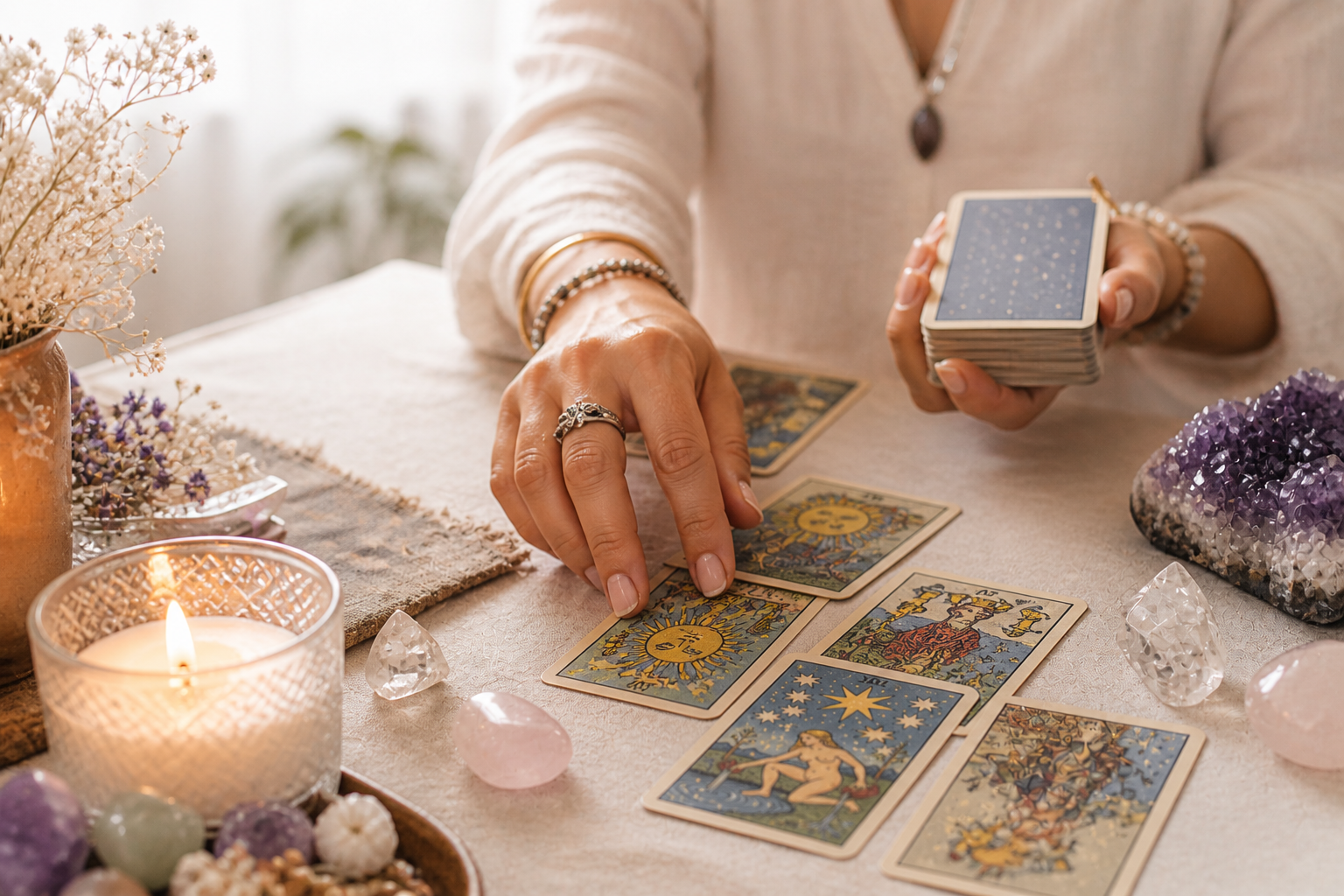 Hoy puedes hacer una consulta de tarot desde casa, sin desplazamientos, sin horarios rígidos… incluso sin mostrarte si no quieres.